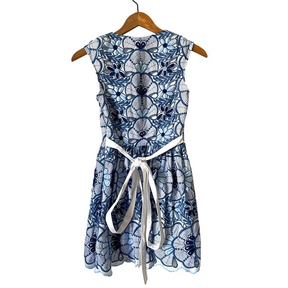 ALEXIS Blue Lace Mini Sleeveless Sundress Size XS X-Small - Picture 2 of 6